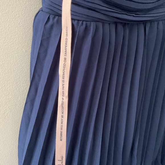 Lulus Notorious Charm Navy Blue Pleated Tiered Flutter Sleeve Maxi Dress NWT XL - Picture 7 of 16